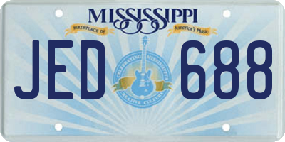 MS license plate JED688