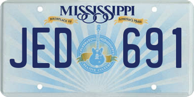 MS license plate JED691