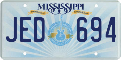 MS license plate JED694