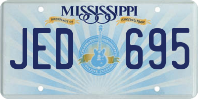 MS license plate JED695