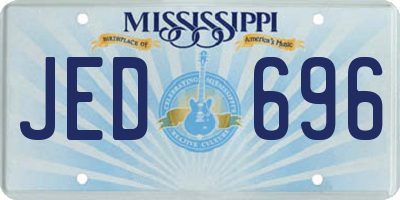 MS license plate JED696