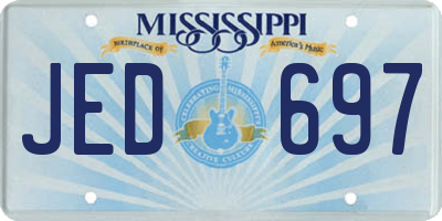 MS license plate JED697