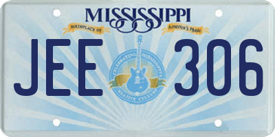 MS license plate JEE306
