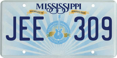 MS license plate JEE309