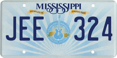 MS license plate JEE324