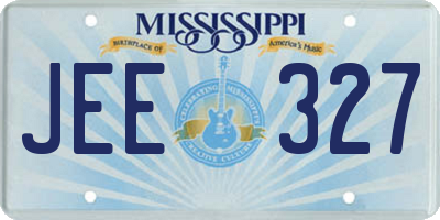 MS license plate JEE327