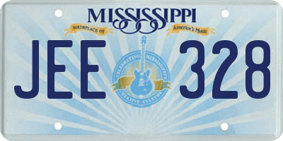 MS license plate JEE328