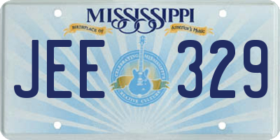 MS license plate JEE329