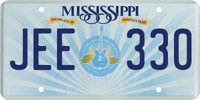 MS license plate JEE330
