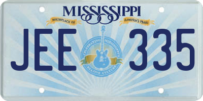 MS license plate JEE335