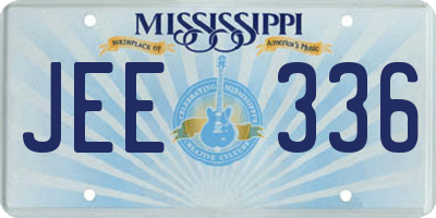 MS license plate JEE336