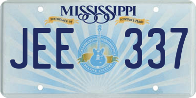 MS license plate JEE337