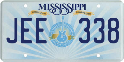 MS license plate JEE338