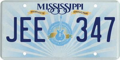 MS license plate JEE347