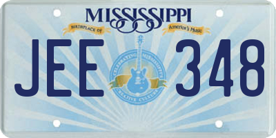 MS license plate JEE348