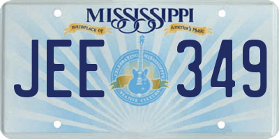 MS license plate JEE349