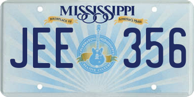 MS license plate JEE356