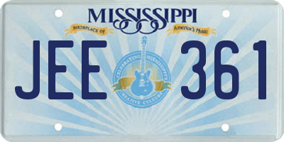 MS license plate JEE361