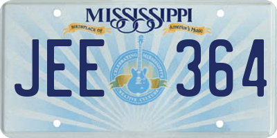 MS license plate JEE364