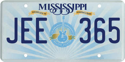 MS license plate JEE365