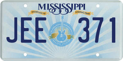 MS license plate JEE371