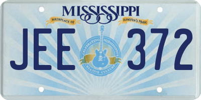 MS license plate JEE372