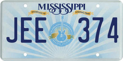 MS license plate JEE374