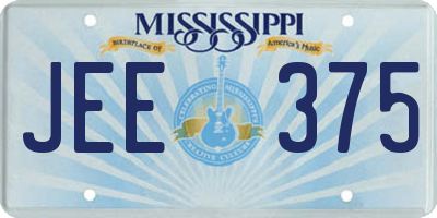 MS license plate JEE375