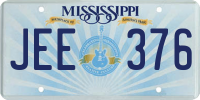 MS license plate JEE376