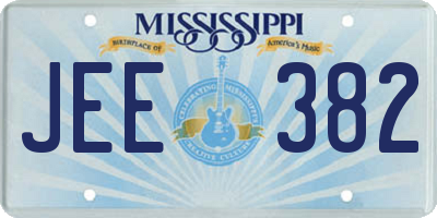 MS license plate JEE382