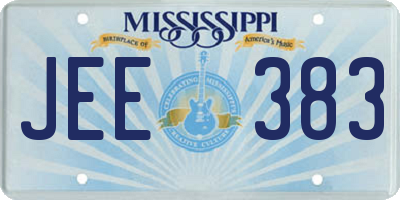 MS license plate JEE383