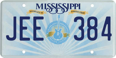MS license plate JEE384