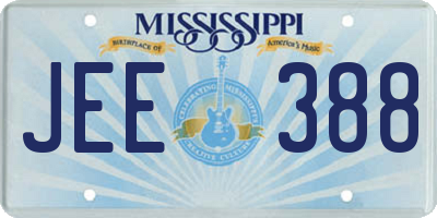 MS license plate JEE388