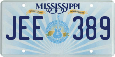 MS license plate JEE389