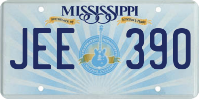 MS license plate JEE390