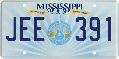 MS license plate JEE391