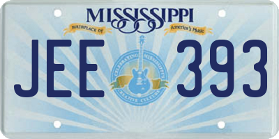 MS license plate JEE393