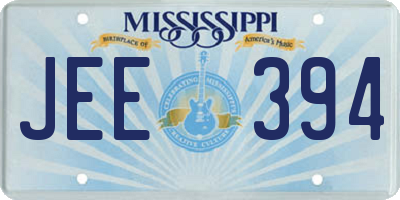 MS license plate JEE394