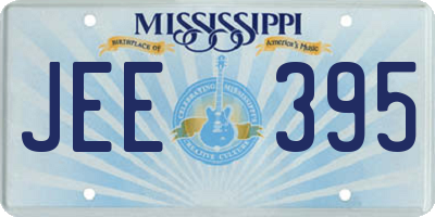 MS license plate JEE395