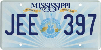 MS license plate JEE397