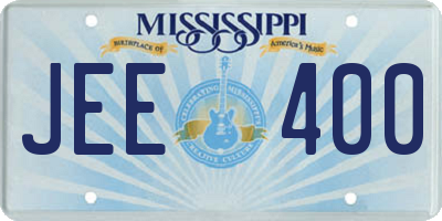 MS license plate JEE400