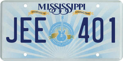 MS license plate JEE401