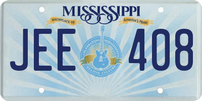 MS license plate JEE408