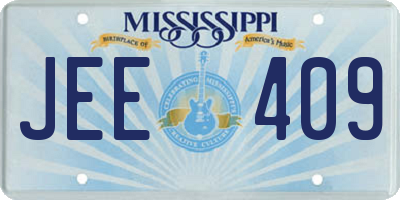 MS license plate JEE409
