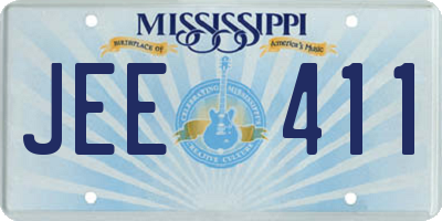 MS license plate JEE411