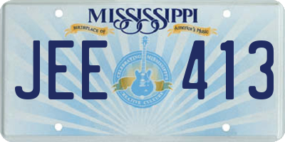 MS license plate JEE413