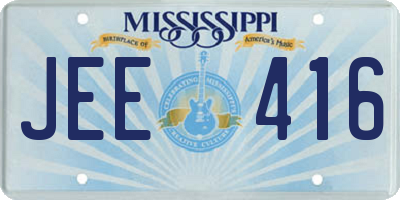 MS license plate JEE416