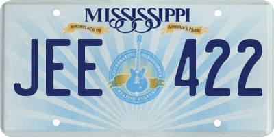 MS license plate JEE422