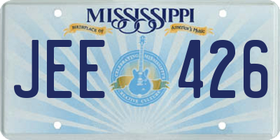MS license plate JEE426