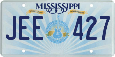 MS license plate JEE427